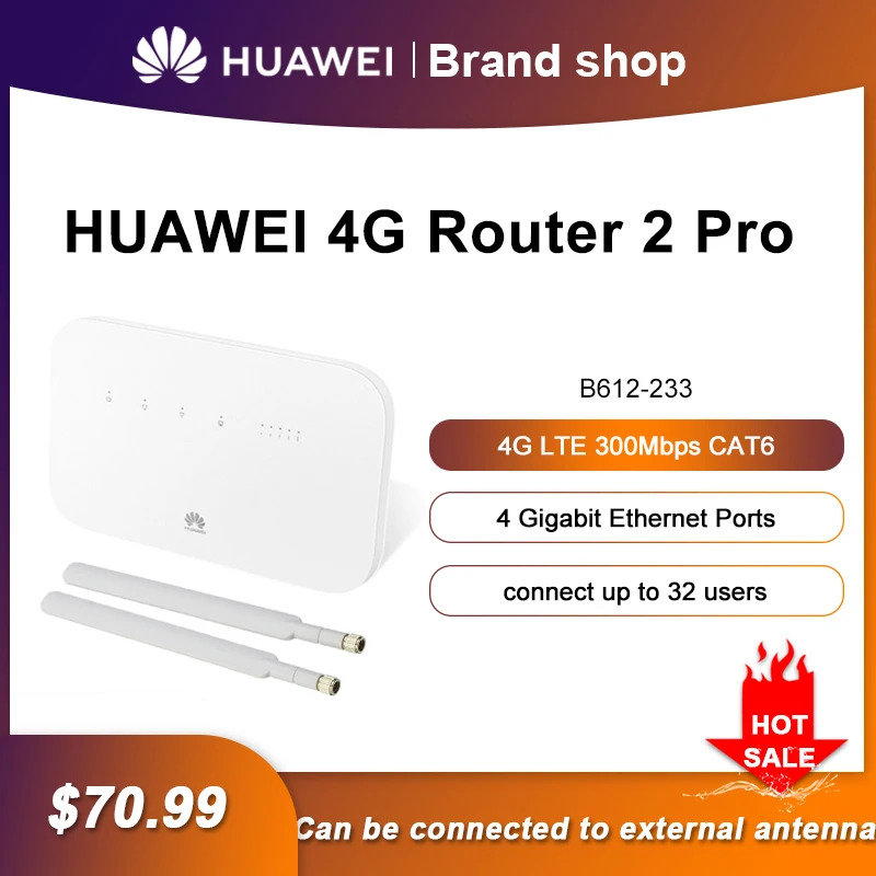 잠금 해제 화웨이 4G 라우터 2 프로 B612-233 B612s-25d B612-533 B618s-22d 라우터, 4G LTE Cat6 300Mbps CPE 라우터, 4G 무선 라우터