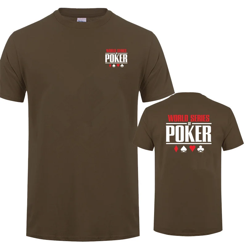 World Series of Poker T Shirts Cotton Men Summer Poker Hip Hop T-shirt Funny Tee Man T Shirt LH-463