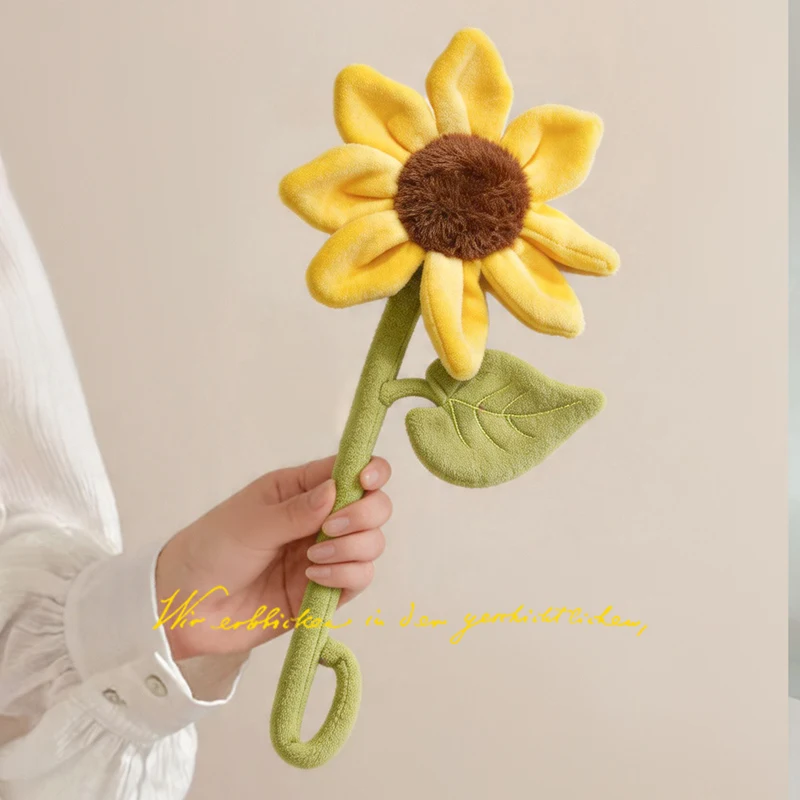 DIY Flower Plush Toy Bouquet Simulation Roses, Cute Soft Fluffy Daisy Sunflower For Girlfriend Valentine Birthday Gift