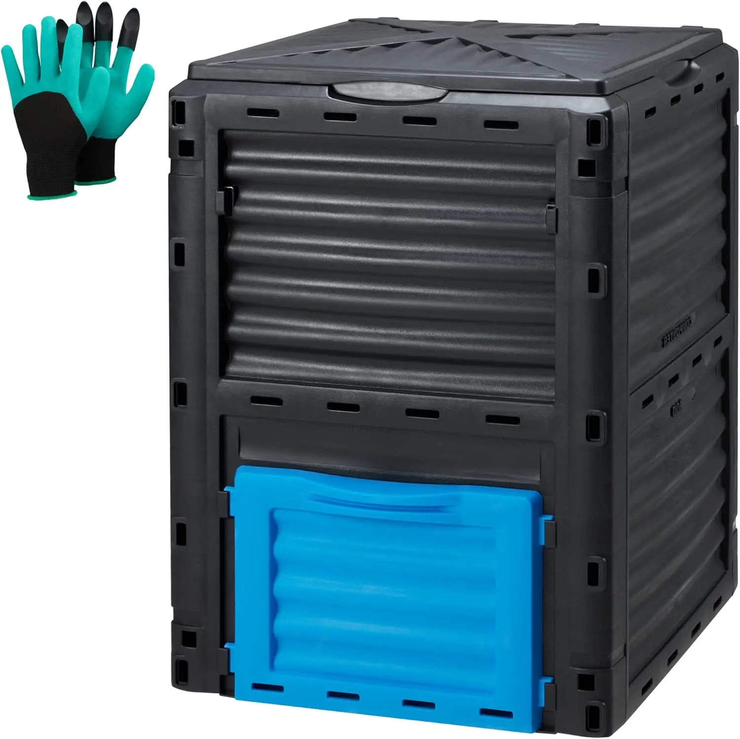 Outdoor Garden Composting, PP Material, No Specific Color, 80 Gallon Large Bin with Many Vents