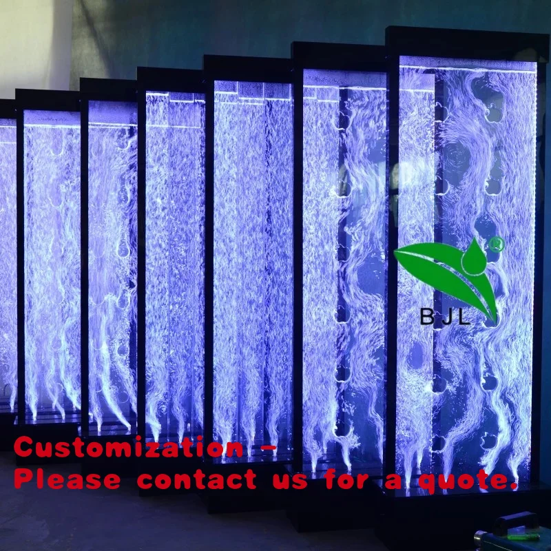 custom.New Design Wall Decoration Led Color Changing Acrylic Bubble Panel Lamp Wall Waterfall Fountain