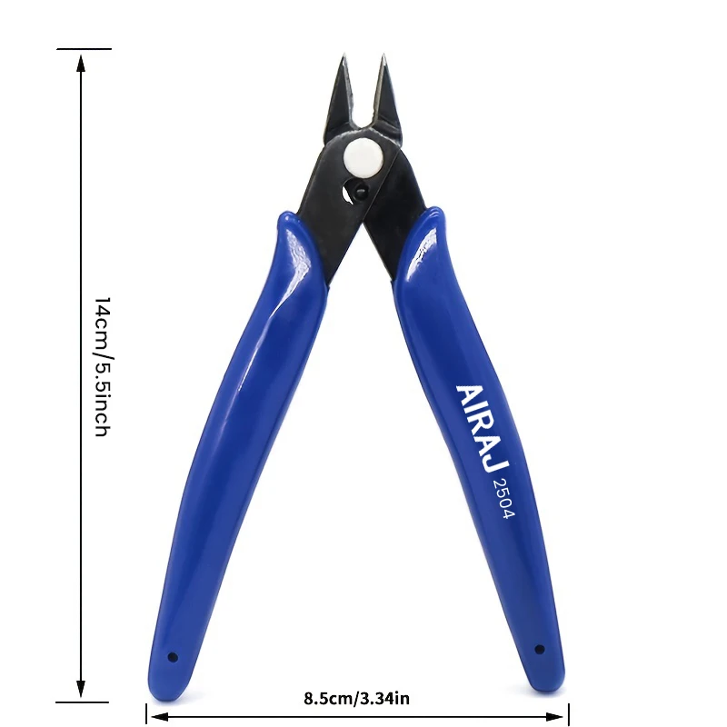 AIRAJ 3 PCS 170 Wire Cutter DIY Trimmer Diagonal Side Cutting Cable Nippers Blue Pliers Hand Nipper Trimmer Hand Tools