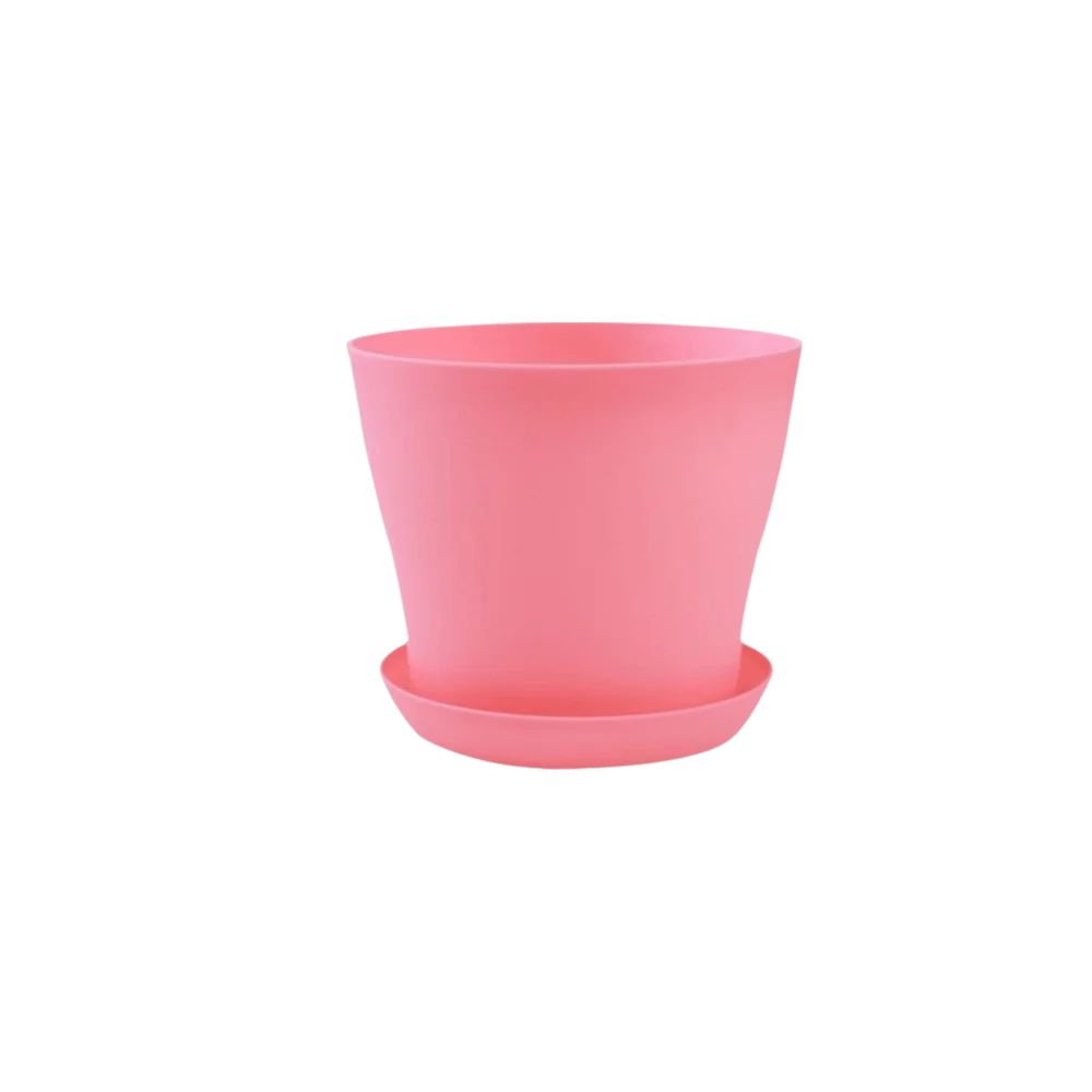 8pcs/set Candy Color Flower Pot Round Thickened Succulent Plant Pots Plastic with Tray Potted Planters Seedling Potted