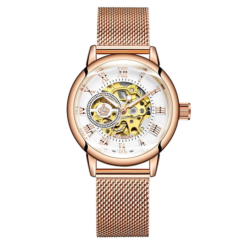 ORKINA Ladies Automatic Mechanical Watch Luxury Brand Women Wristwatch Fashion Skeleton Clock Senhoras Assistir Reloj Mujer 2022