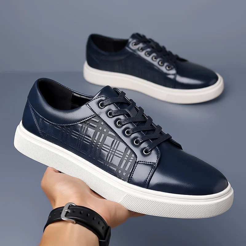 

Fashion Men's Casual Shoes Mens Leather Lace-up Outdoor Oxfords Driving Flats Men Classic Skate Shoes