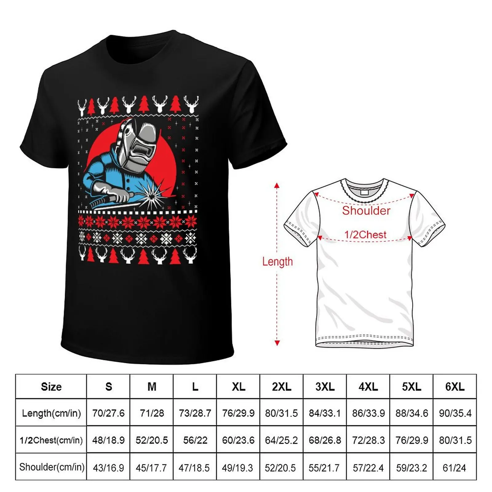 WELDER X-MAS, Welding Christmas T-Shirt Casual Loose Daily Wear T-Shirt