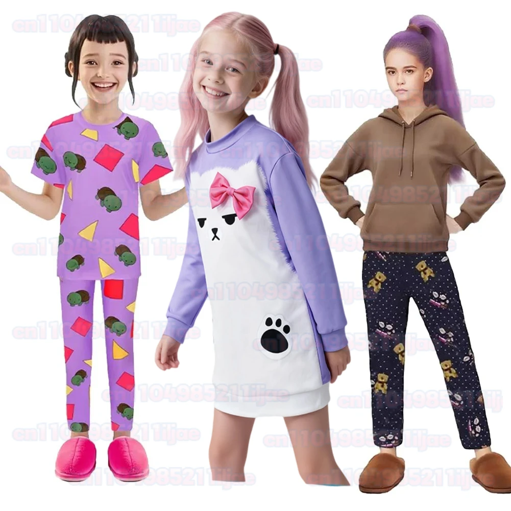 

Kids Rumi Mira Zoey pajamas Girls Cosplay Home Wear Cartoon Demon Hunter of KPop Costume Kids Halloween Carnival Party Cloth