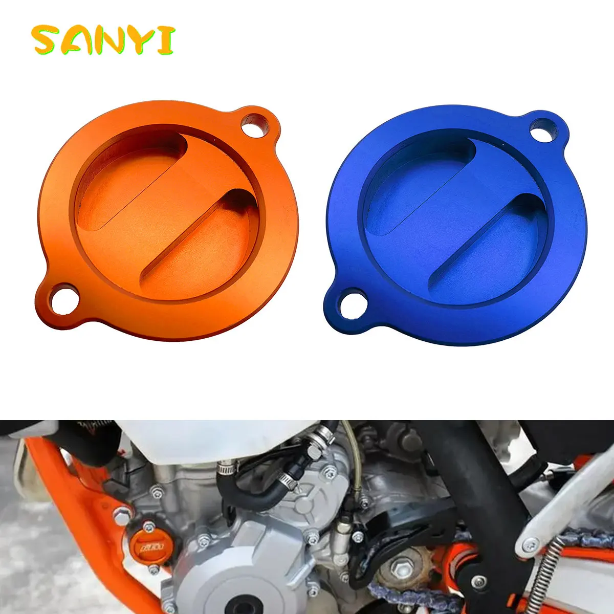 Motocross CNC Engine Oil Filter Cap Cover Plug For KTM SXF XCF XCW EXCF XCF-W FREERIDE FC FE 250 350 400 450 500 530 2013-2022