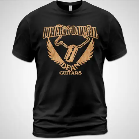 American Y2K Dean Guitar Dimebag Darrell Damageplan Music T-Shirt Summer New Men and Women Retro Fashion Streetwear