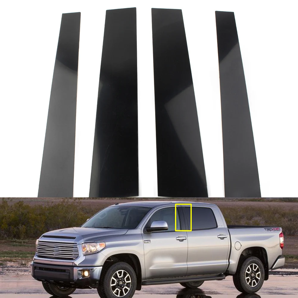 

4Pcs/set Car Pillar Posts Door Trim Stickers Covers For TOYOTA Tundra 2007-2020 Styling Mouldings Exterior Car Accessories