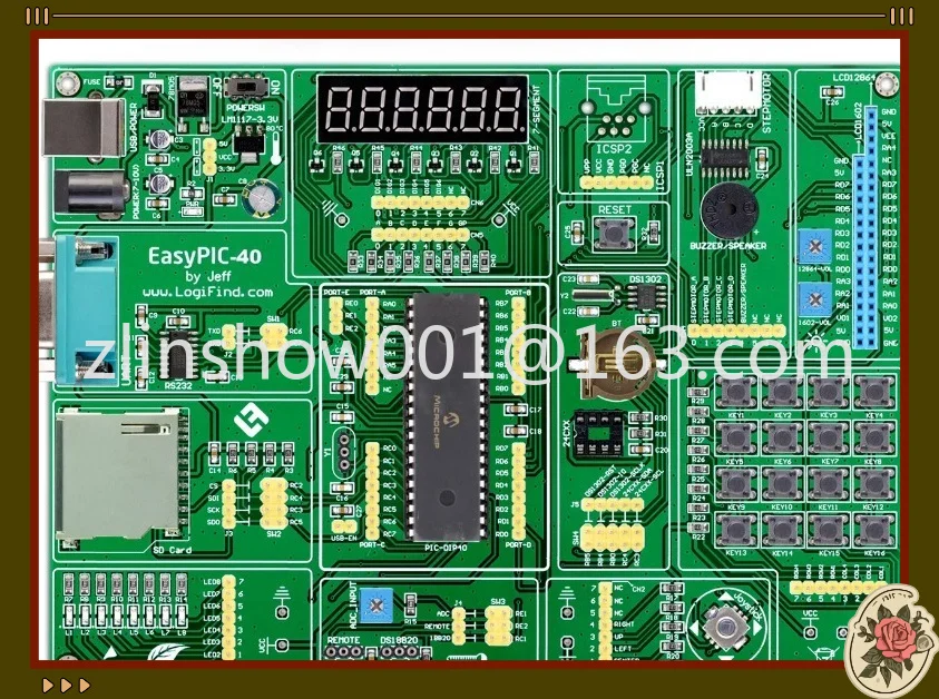 PIC MCU Learning and Development Board Easypic-40 with PIC16F877A Chip Routines