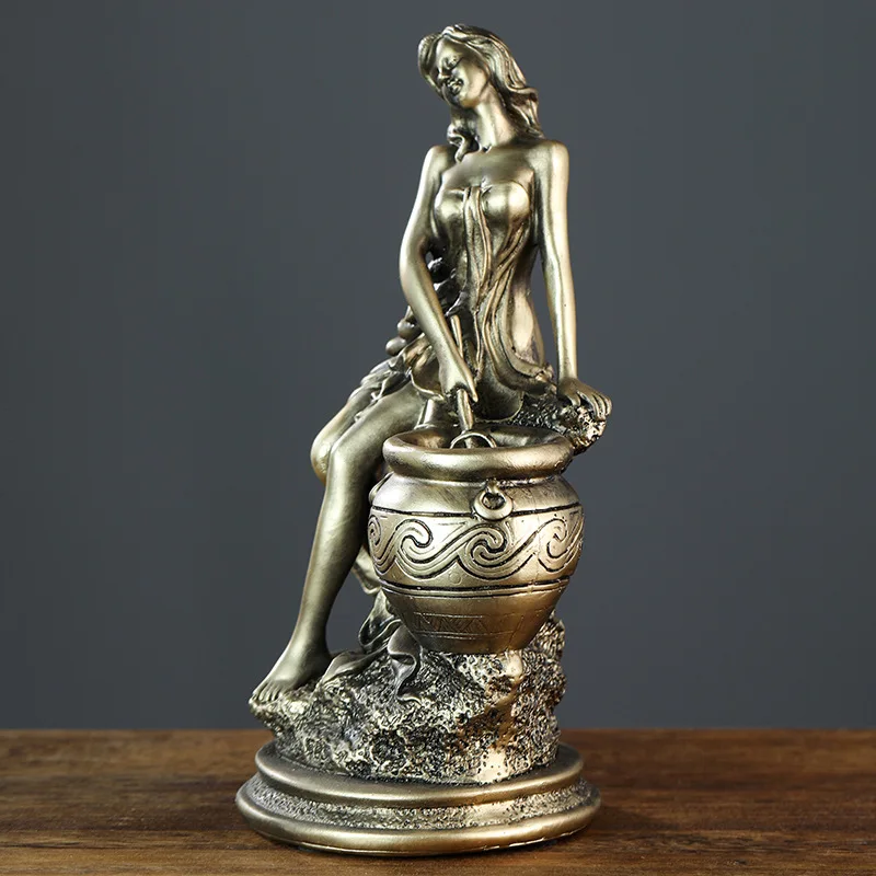 Greek Goddess Handcrafted Statue Classical Sculpture of Aphrodite or Athena Resin Art Ancient