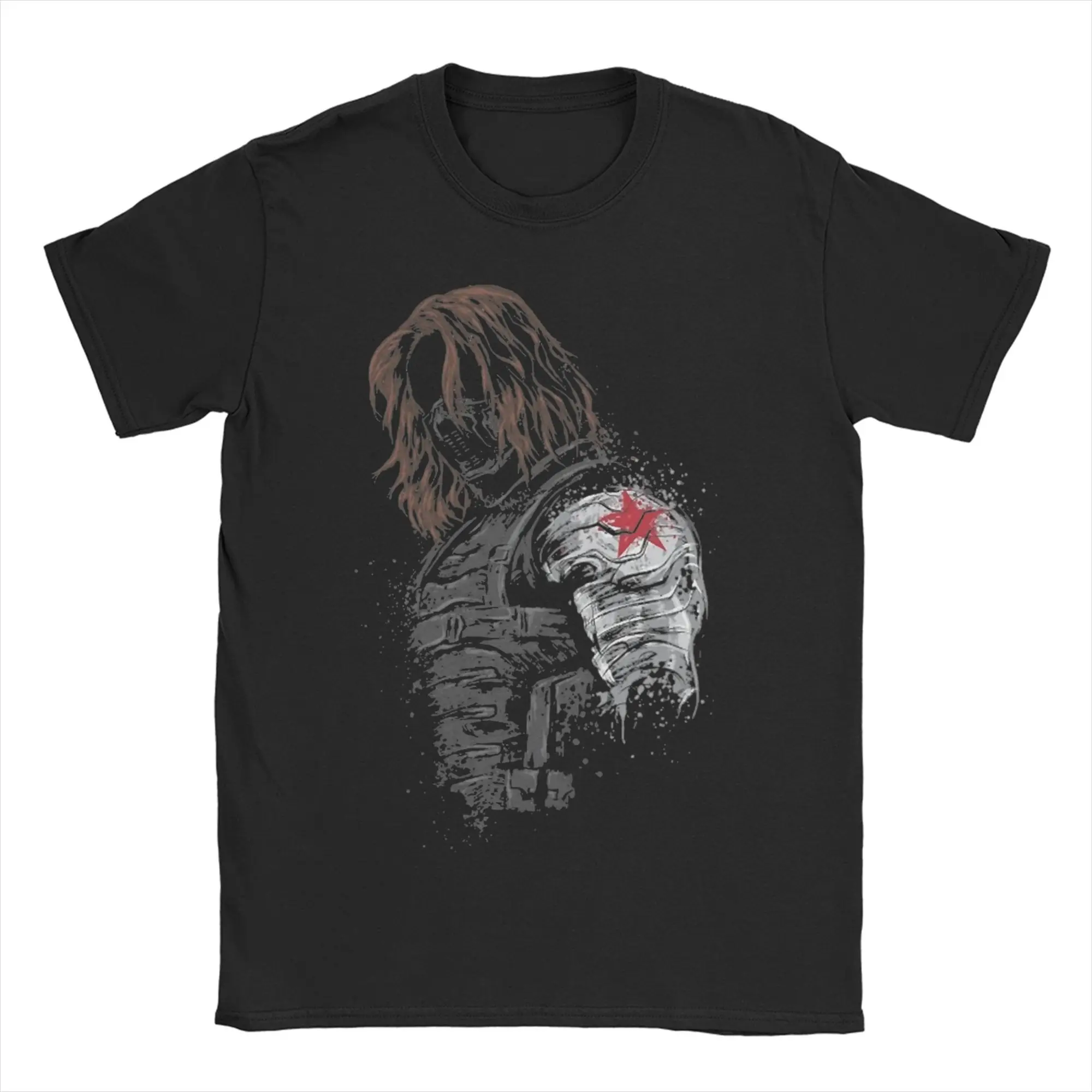 Bucky Barnes  Falcon And The Winter Soldier T-Shirts for Men Women Vintage Pure Cotton Tees Round Neck T Shirts Classic Clothing