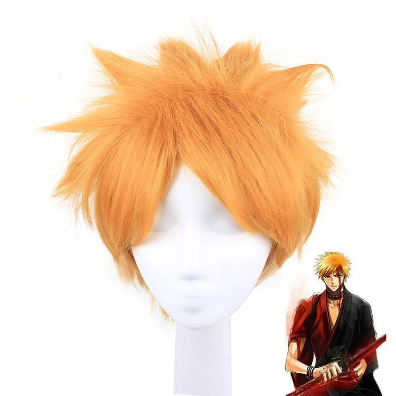 

Death God BLEACH Ichigo Kurosaki Pein / Masakazu Irie Orange Upturned Wig