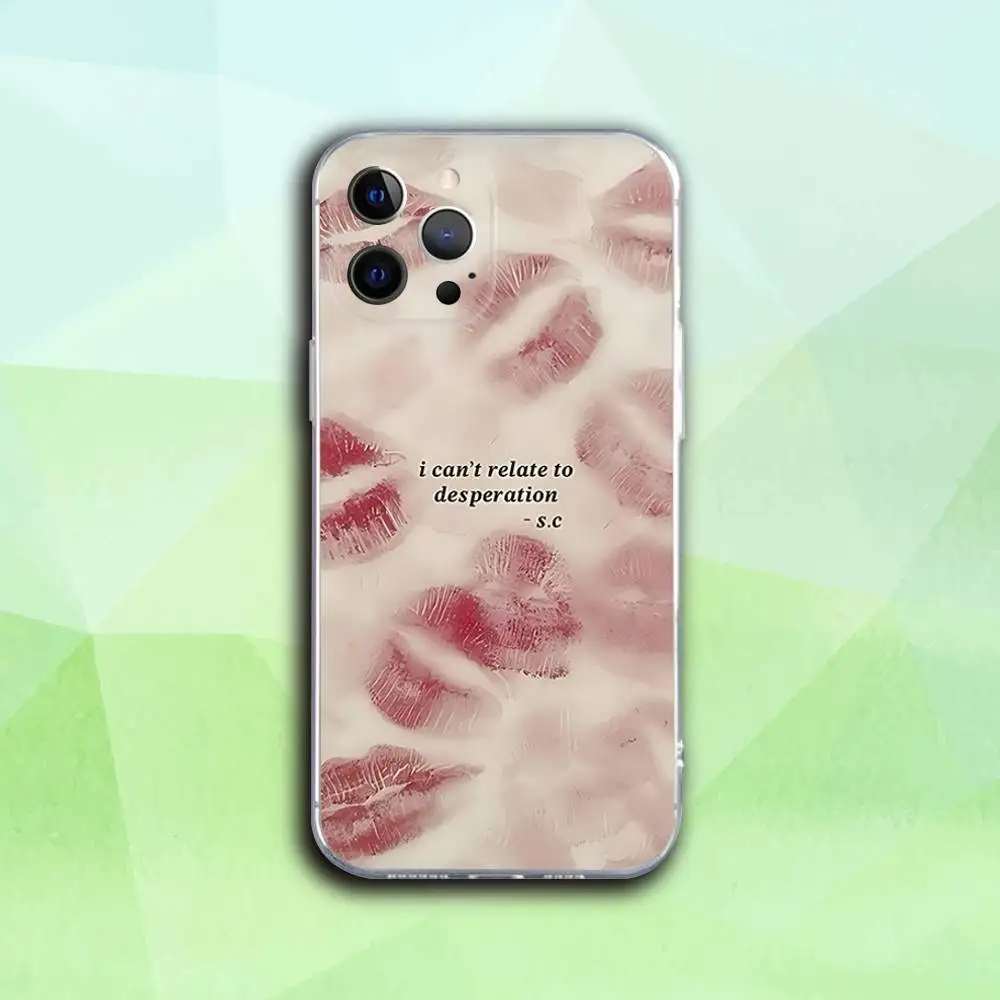 حافظة هاتف S-Sabrina Singer Carpenter لهاتف iPhone 16,15,14,13,12,11 Pro,Max,Plus,X,XS,XR,SE4,E غطاء ناعم شفاف صغير #3