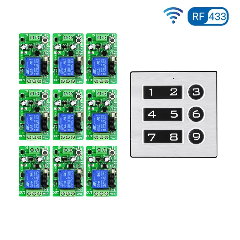 

DC12V 1CH RF Wireless Remote Control Switch System relay transmitter receiver learning code