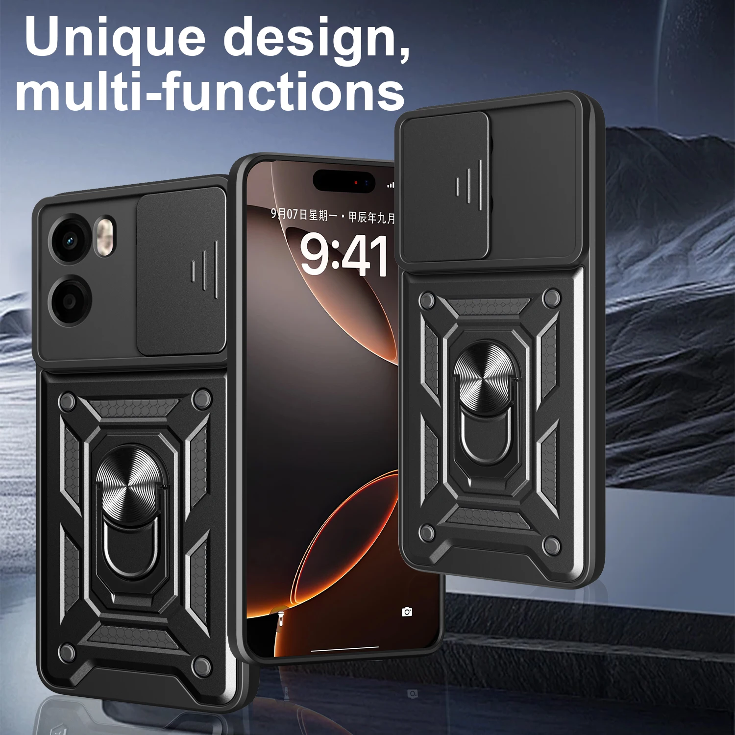 لموتورولا موتي G84 G85 G05 G04S G55 G35 G32 G42 G15 G04 حافظة كاميرا منزلقة مقاومة للصدمات درع غطاء وقائي