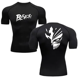 Anime Bleach Compression Shirt Men Fitness Gym Sport Running T-Shirt Rashgard Tops Tee Quick Dry Short Sleeve T-Shirt For Men