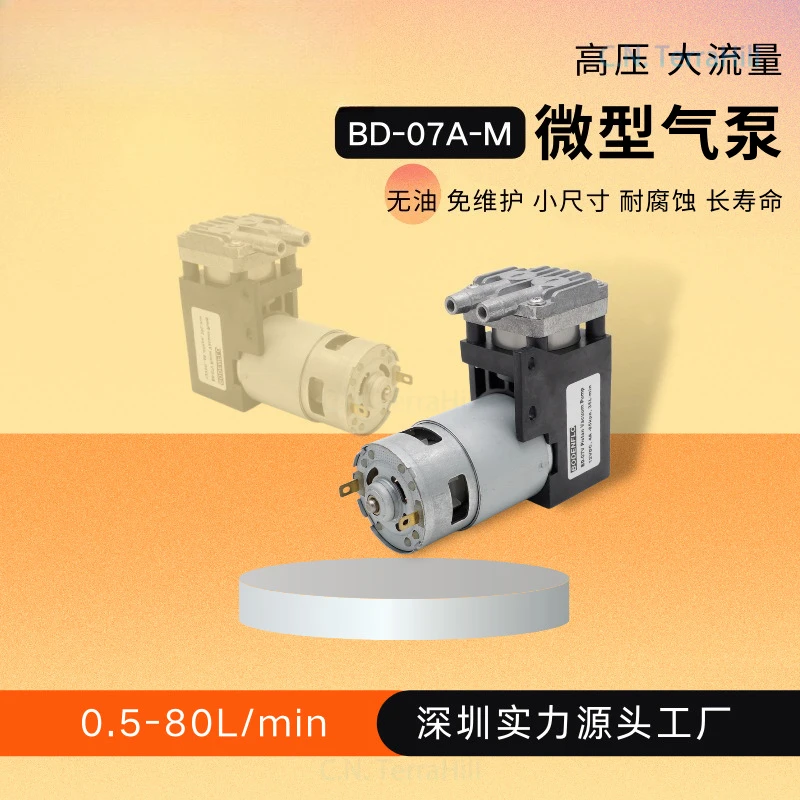 12V 24V BD-07A-M Piston Air Compressor 6.5bar High Pressure Inflator Pump for Car Tire