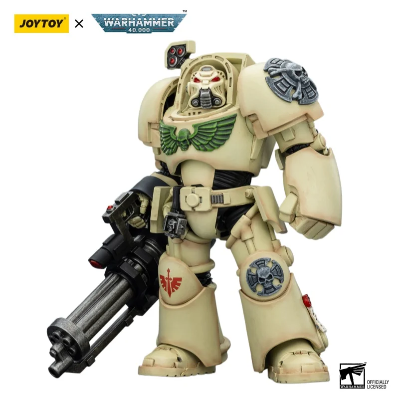 

Фигурка JOYTOY Warhammer 40000/40k Dark Angels Deathwing Terminator 3 с Power Fist и Assault Cannon, коллекционная модель