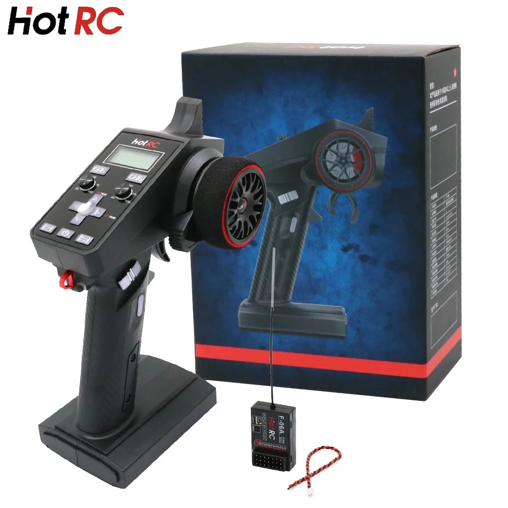 

Hotrc CT-6A 6CH 2.4GHz Radio System Transmitter Remote Controller with F-06A 6Ch Receiver for RC Car Boat Tank