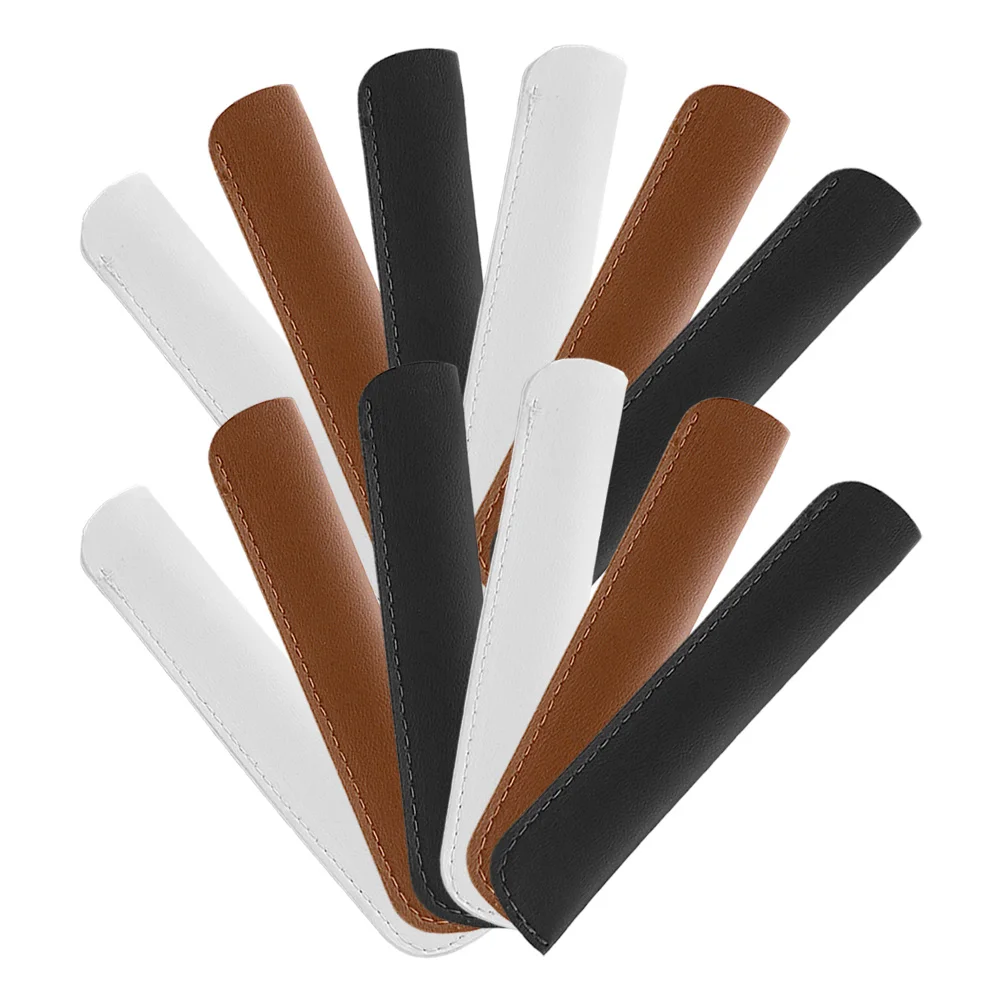 12Pcs PU Pen Pouch Sleeve Stylish Pen Holder Bag Compatible with Stylus Ballpoint Pens for Home Office School Travel