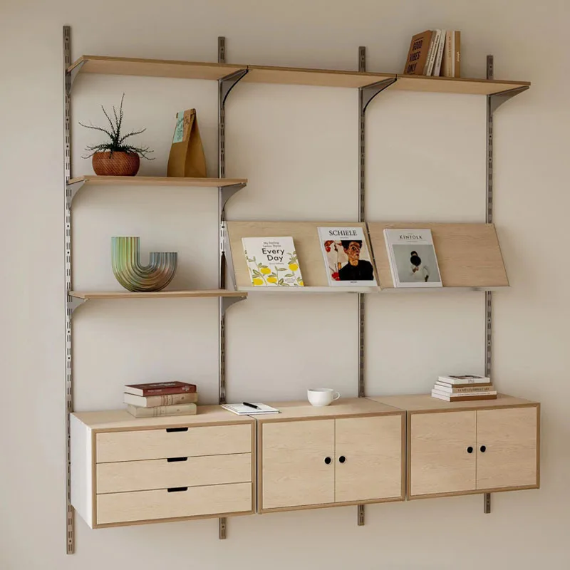 Minimalist ins wind track shelf combination wall hanging