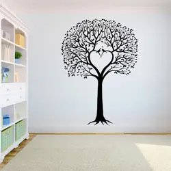Tree Wall Decal Sticker Bedroom Tree of Life Roots Birds Flying Away Home Dec Big Tree A7-019