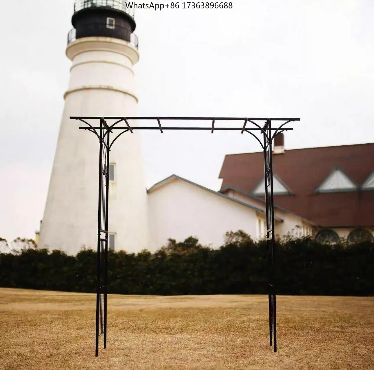 Wrought Iron Garden Arch for Rustic or Vintage Landscape