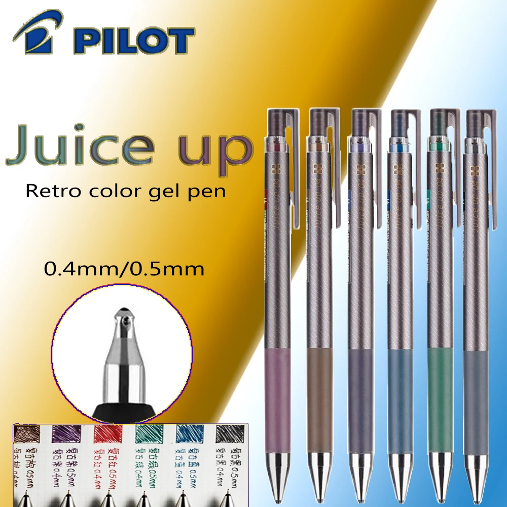 

6 шт./компл., японская гелевая ручка Pilot Juice Up LJP-120S5, ограниченный цвет металлик, 0,5/0,4 мм, канцелярские принадлежности Kawaii, школьные принадлежности