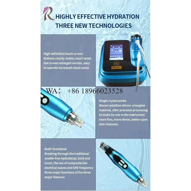 WMWMNU 2026 Technology Portable EMS Nano Device with Touch Screen for Painless Pore Cleansing Whitening and Anti-Aging