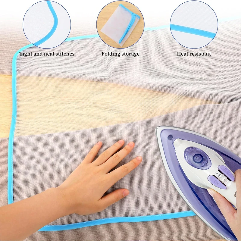 Ironing Insulation Mesh Pad Press Ironing Cloth Guard Mesh Ironing Board Pad and Cover Portable Ironing Pad Random Colors