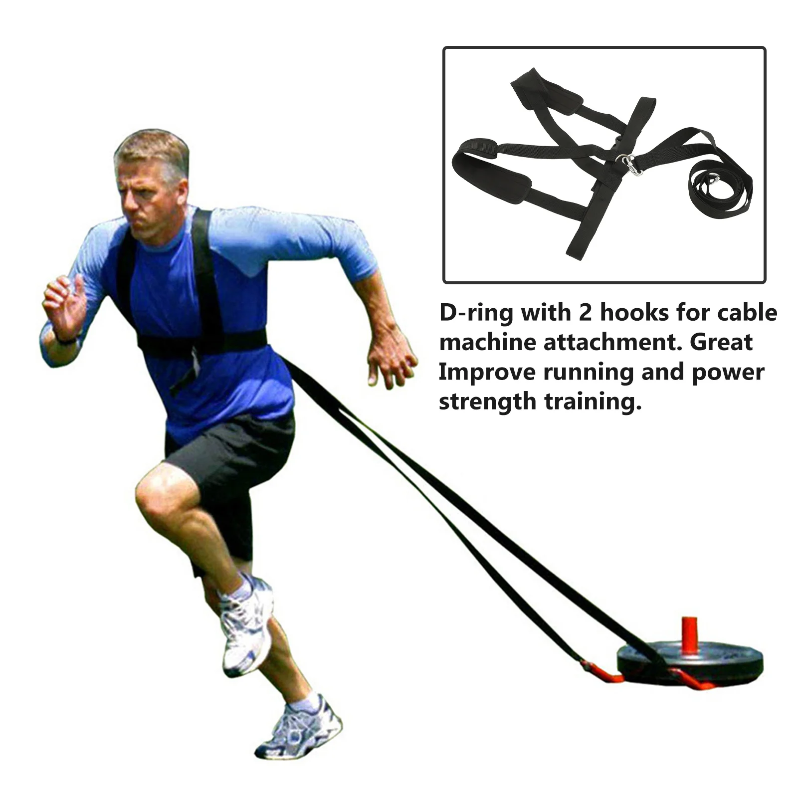 

Professional Anti-Resistance Training Band Heavy Duty Breathable Weight Resistant Belt for Running Strength Training Gym Workout