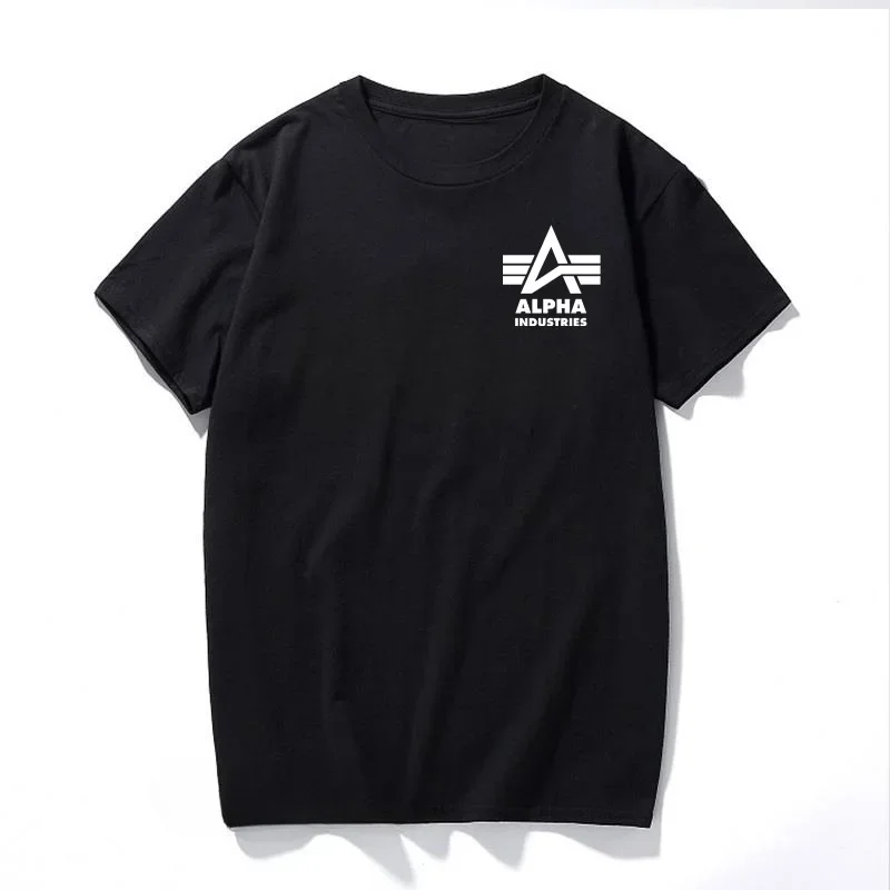 Alpha Industrial casual hip hop fashion street wear trend summer men and women universal round neck short sleeve T-shirt