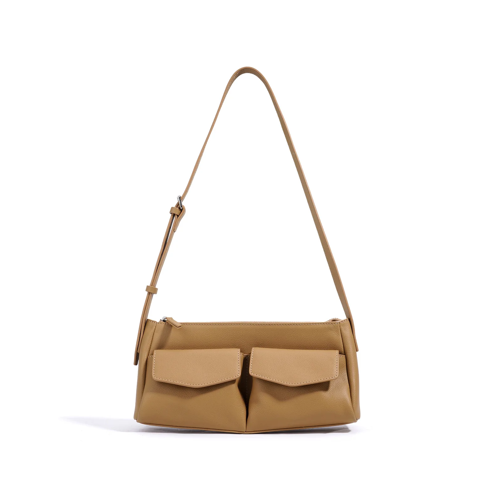 

2025 new niche single shoulder bag advanced sense head layer leather small bag fashion everything casual commuter crossbody bag
