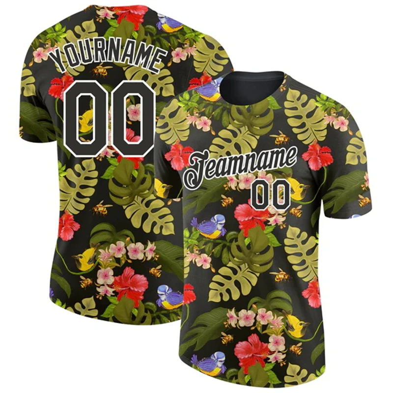 Custom Name Team Uniform 3D Printed Man T Shirt Fashion Sportswear Fitness DIY Team Clothing Tracksuits Name Logo Mens Tops Tees