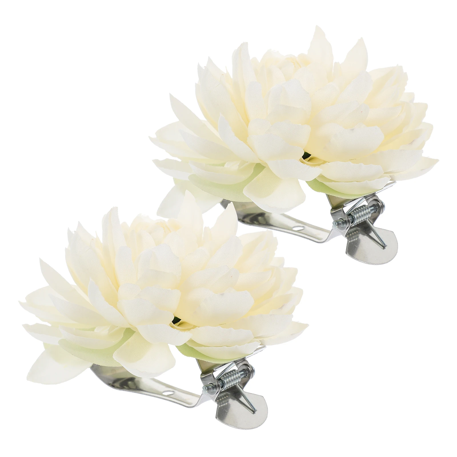 

2pcs Curtain Flower Clips Buckle White Hotel Curtain Flower Tiebacks Window Accessories Decorative Curtains