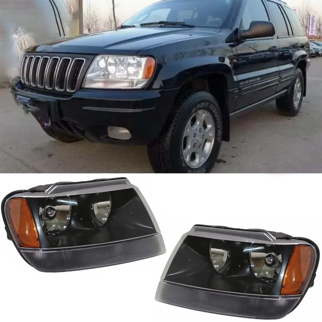 

Автомобильная фара головного света для Jeep Grand Cherokee 1999 2000 2001 2002 2003 2004