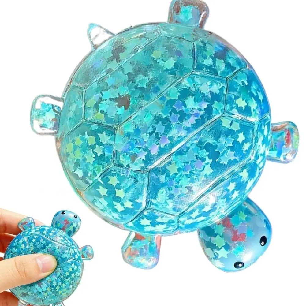 Small Animal Turtle Fidget Slow Rising Sticky Texture Glitter Turtle Squeeze Cute Turtle Squishy Holiday Gifts