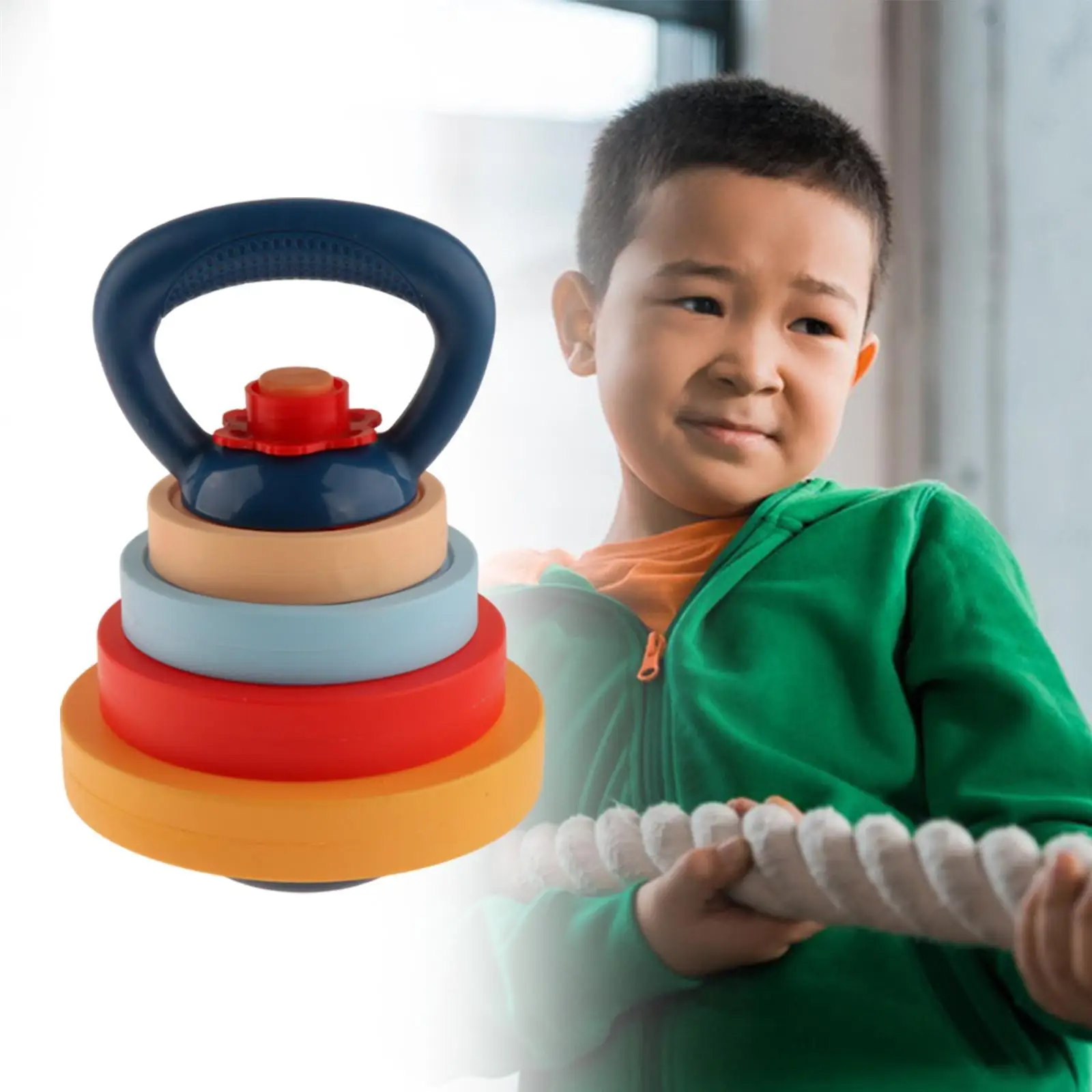 Conjunto de halteres Kettlebell infantil Equipamento esportivo de levantamento de peso para crianças para uso doméstico