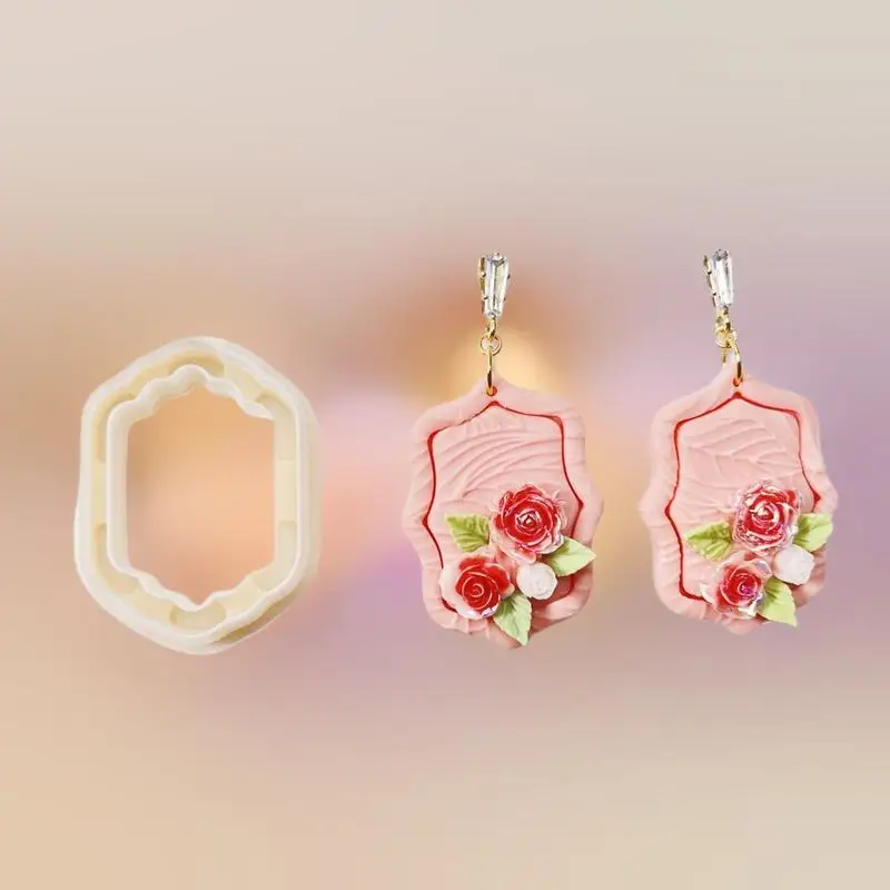 Frame Shape Polym Er Clay Cutters Embossing Clay Cutters For Earrings Jewelry Making DIY Hand Tools