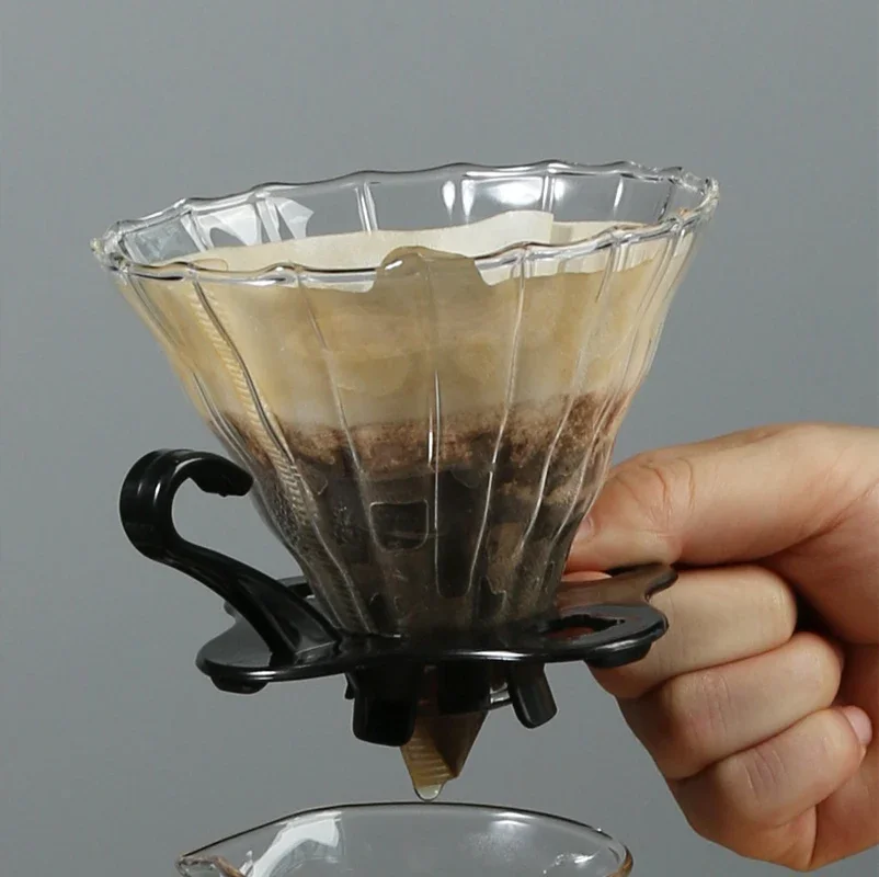 10–100 Stück Kaffeefilterpapier, V-förmiger Holzzellstoff-Kegelfilter, zum Übergießen von 2–4 Tassen, natürlicher Tropfkaffee, Papierfilter, Zubehör – Detail 10