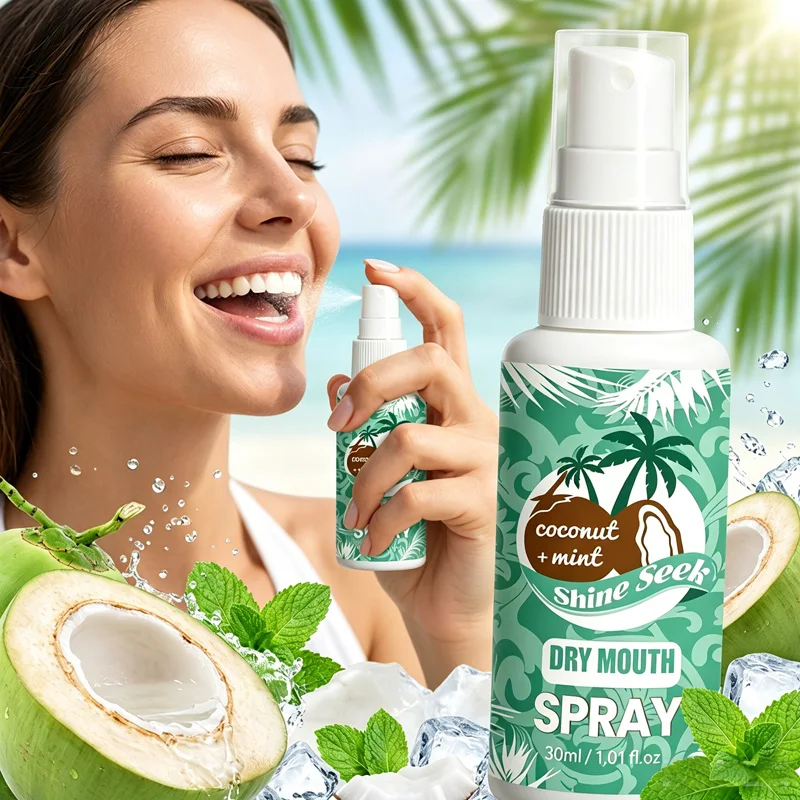 1Pc Summer Concentrated Green Coconut Oil Mint Oral Spray, Long-Lasting. |   Sugar-Free |   Menthol |   Oral Spray. Coconut Oil Deeply Cleanses the Mouth, Freshens Breath, and Instantly Brings a Refreshing Coconut Scent. It Leaves a Good Impression on Others during Social Interactions, Making It an Ideal Choice for Instantly Freshening Breath Anytime, Anywhere.