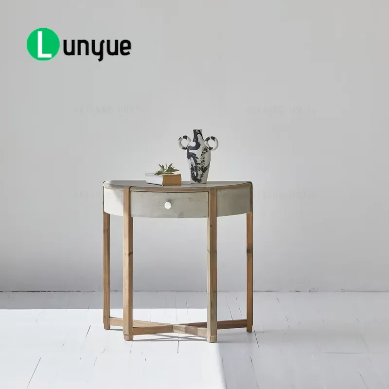 Classic Light Nordic Antique Japanese Reclaimed Pine Console Table Modern Living Room Furniture Entryway Hallway Decor Sturdy