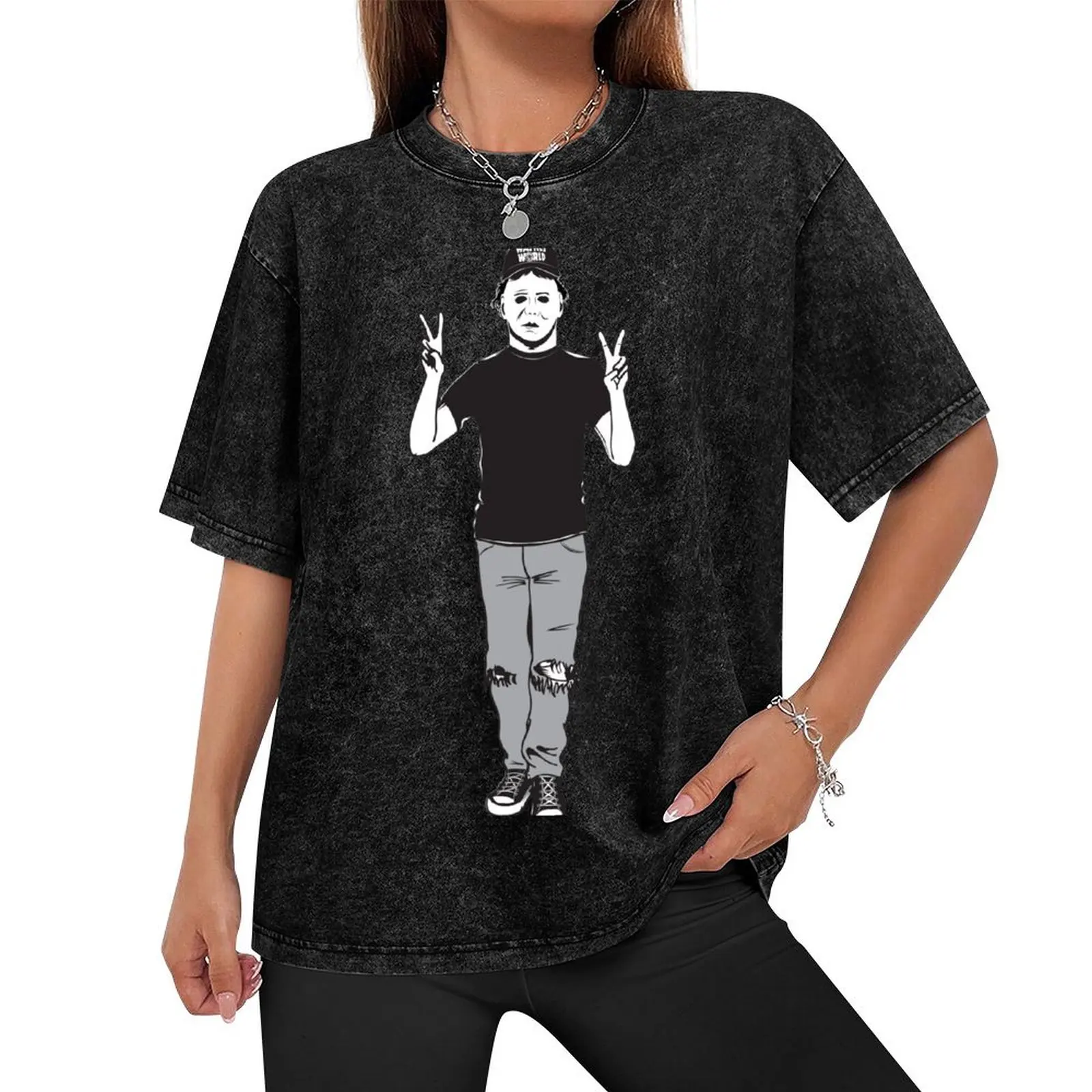 Halloween Mike Myers Mashup T-Shirt quick drying Blouse men clothings