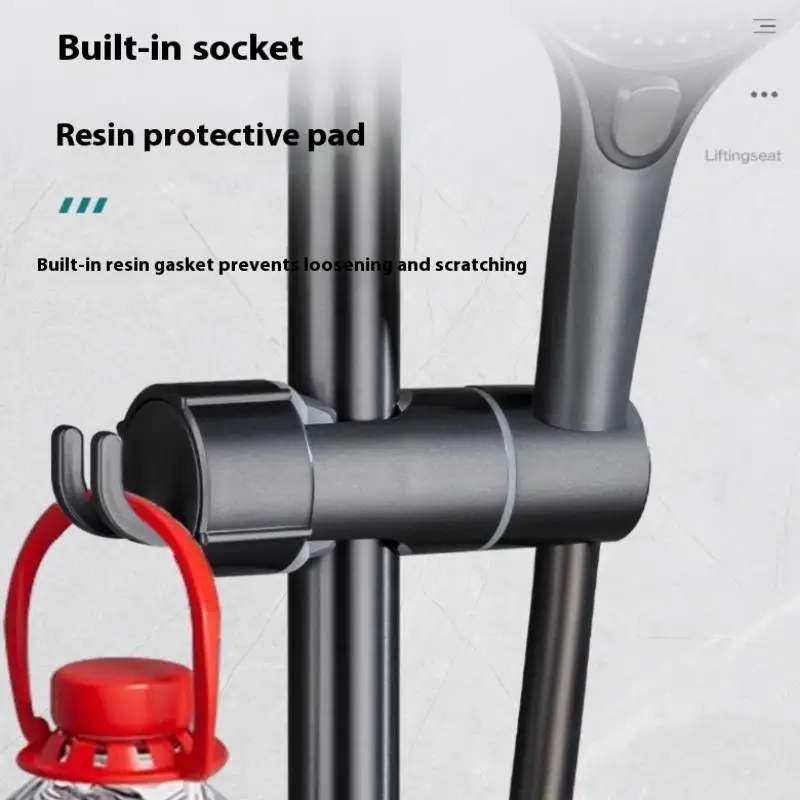 ABS Adjustable Shower Head Holder Shower Holder Clamp Showerhead Rail Slide Bracket Bathroom Accessories Rotation Hook Design