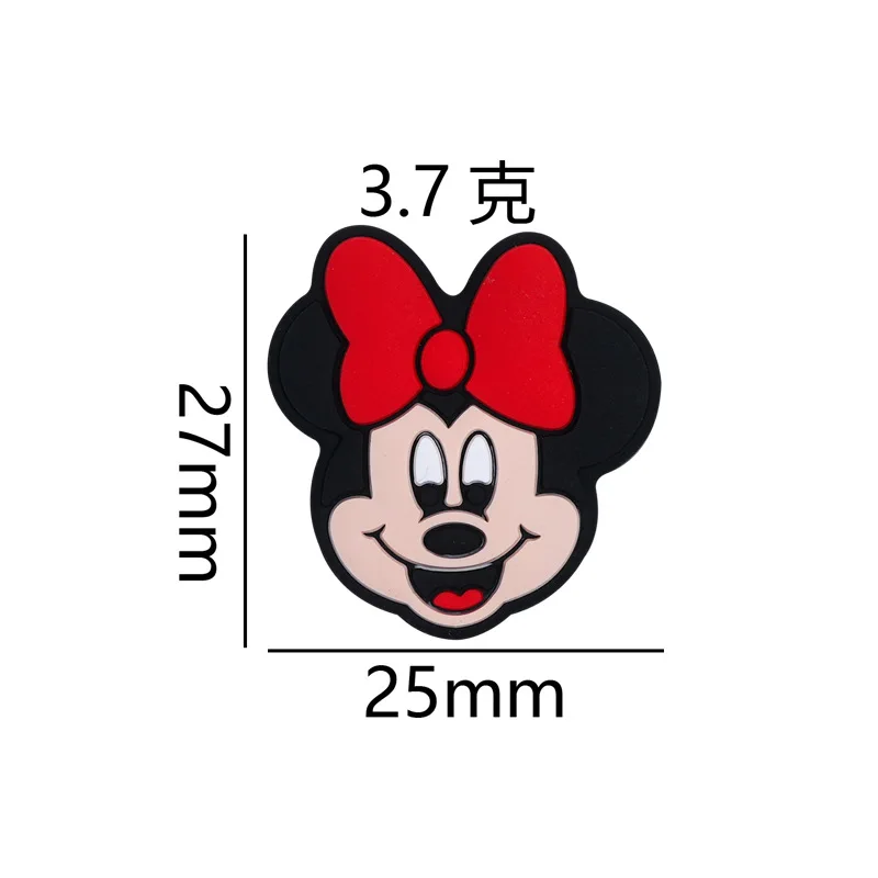 10pcs cartoon Silicone focal Beads Minnie Mouse For Jewelry Making DIY Nipple Chain Bead Pen Handmade Accessories