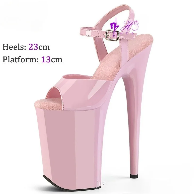 

Sexy Fetish 8Inches Dress Platform Sandals Peep Toe Pole Dance Shoes 20cm Women Stripper Models Show Nightclub Exotic Bride Shoe