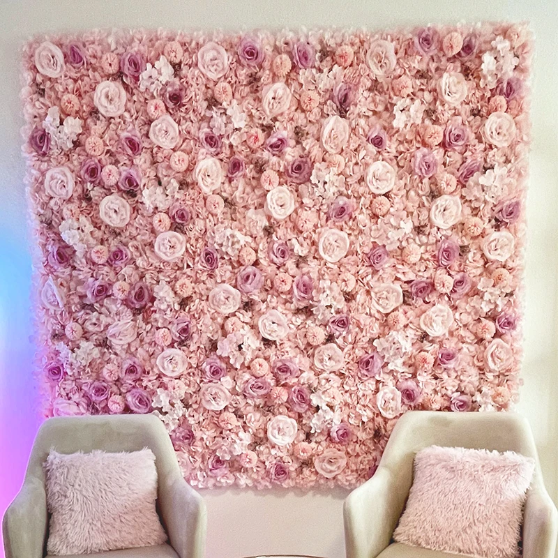 

Artificial Flower Wall Panel 3D Rose Flower Background Artificial Rose Wall Party Wedding Backdrop Bridal Shower Home Decor