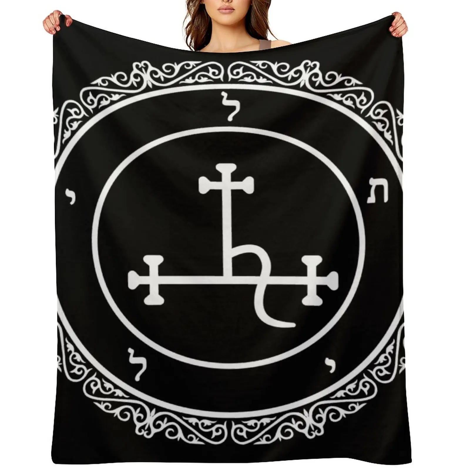 

Lilith sigil Throw Blanket Bed linens Plaid on the sofa Luxury St Loose Blankets
